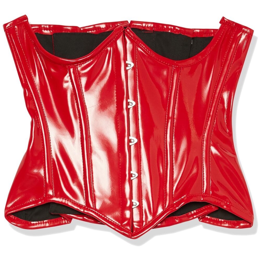 9278 Top Drawer Red Patent Steel Boned Underwire Curvy Cut Waist Cincher